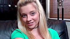 Close up pov video of Riley Star giving head and having sex