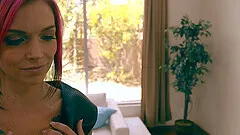 Naughty wife Anna Bell Peaks loves having hardcore sex on the sofa