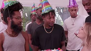 Interracial gangbang with a horny darling - Coco Lovelock