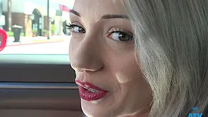 Sweet babe Cecelia Taylor drooling on a hard dick in the car