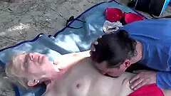 Ugly 85 years old mom first public beach sex