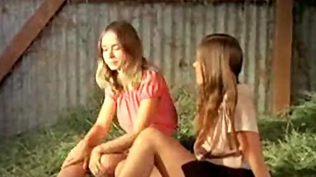 Babes in a barn get naked