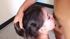 Hot and sexy babe gets naked and gives her boyfriend the best blowjob