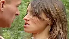 Flexible busty german babe outdoor fucked