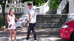 Wild fucking ends with a facial for beautiful teen Monica A