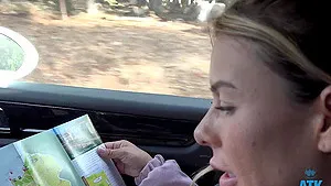 Sweet girl Summer Vixen spending a day on the beach with her boyfriend