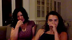 Hot latinas strip together on webcam