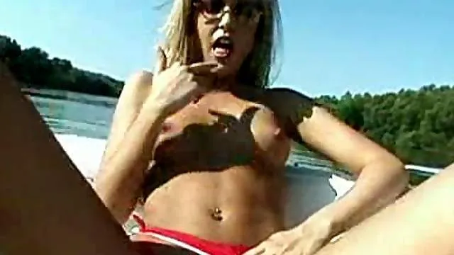 Girl on a boat and the beach fucking