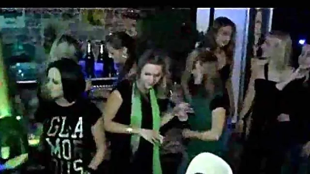 Male dancers cumming on ladies at the club