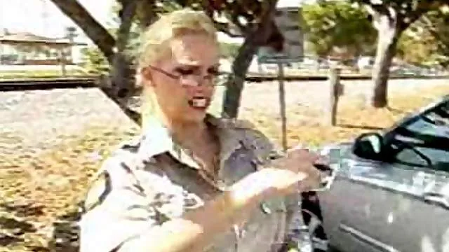 Sex with a horny cop in glasses