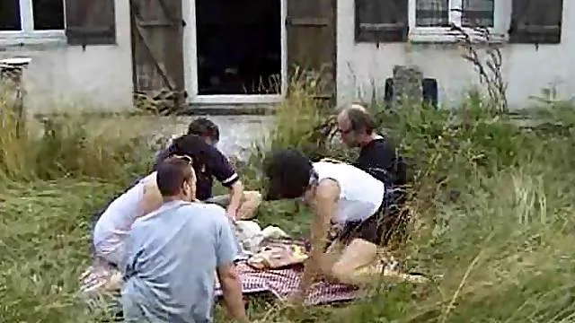 Teenager having sex in the woods