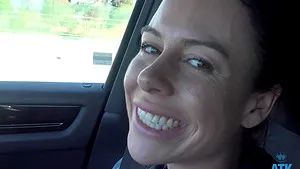 HD POV video of brunette Summer Vixen being fingered in the car