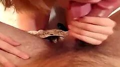 Blonde teen with small tits blowjob