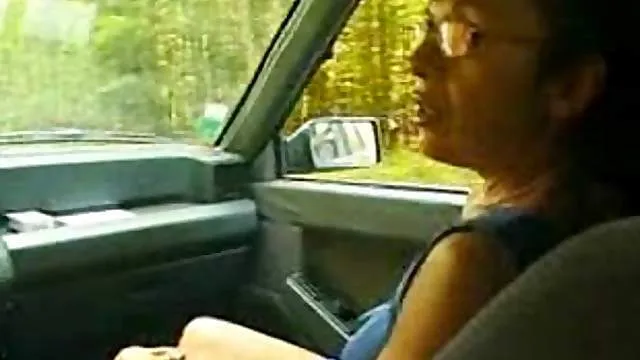 In glasses and fucked hard outdoors