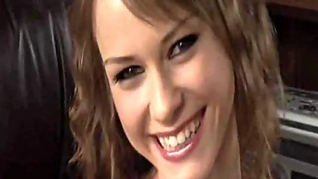 Skinny bitch in stockings fucked in cunt