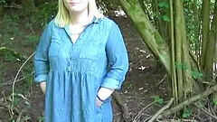 German chubby teen at public pick up for threesome