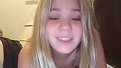 Amazing blonde teen on webcam