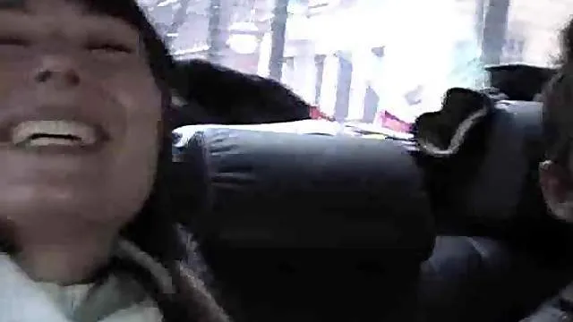 Sexy young lady sucking dick in the car