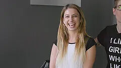 Lesbian lovemaking during a ptoho shoot - Kristen Scott & Jenna Sativa