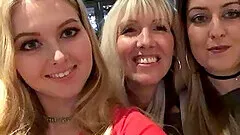 Striptease from beautiful blonde before sex