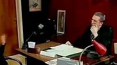 Interracial orgy in the office