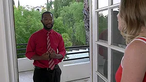 Rough interracial dicking on the sofa with gorgeous Nikki Sweet