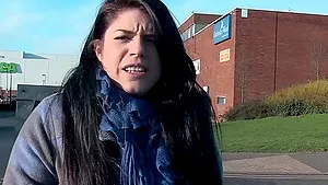 Kinky brunette chick drops her panties to piss and masturbate outdoors