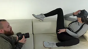 Rough interracial MMF threesome with brunette Khadisha Latina