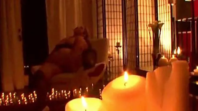 Huge chick fucked doggy style in romantic scene