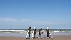 Lovely Lesbian babes going wild at the beach and eating each other out