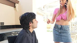 Rough interracial dicking with blonde Blake Blossom & her man