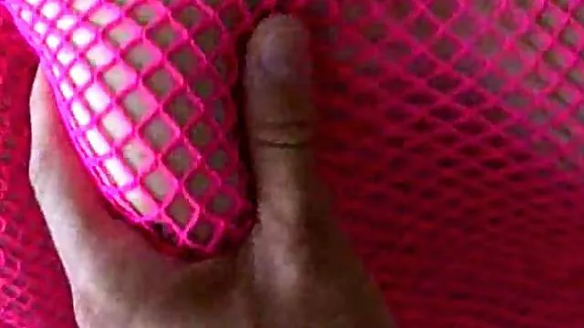 Skinny girl in pink lingerie fucked in her pussy