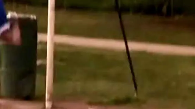 Soccer hottie sucks cock in locker room