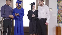 Wild foursome fucking with college babes Hazel Heart and Remi Jones