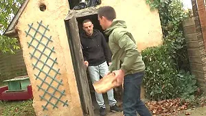 Rough double penetration for blonde Therese during a MMF threesome