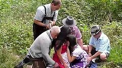 Extreme bukkake outdoor oktoberfest orgy