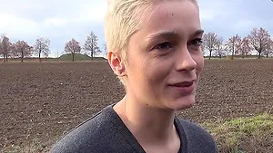 Blonde Mila Milan enjoys while sucking a rock solid cock in the car