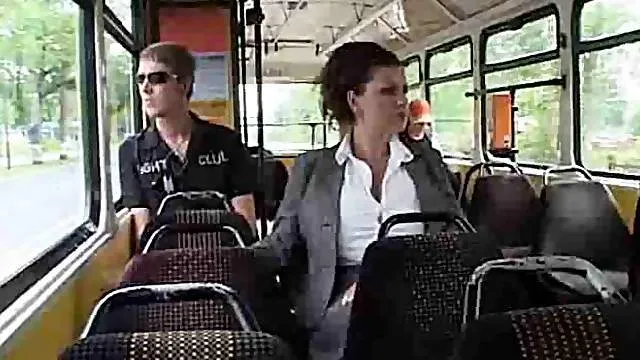 Chick lactating in the public bus