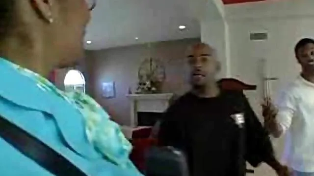 Black mature taking big black cock inside