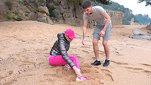 Hardcore fucking on the beach with Anna Blond and her man