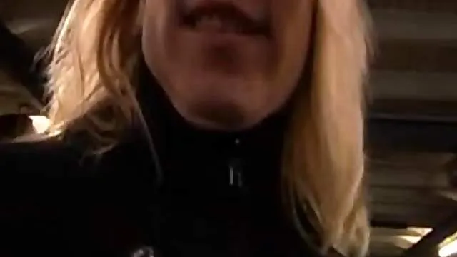 Chick having naughty sex on a public train