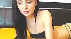 Lovely skinny teen babe enjoying dildo masturbation