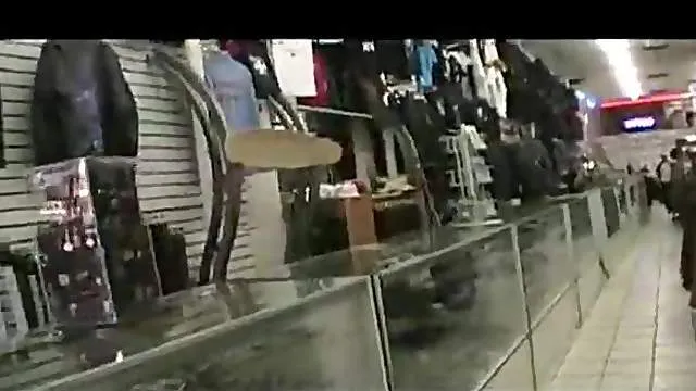 Stripping nude in the store for the guy