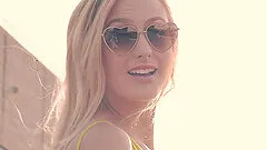 Stunning blonde Alexa Grace fucked in standing doggy and loves it