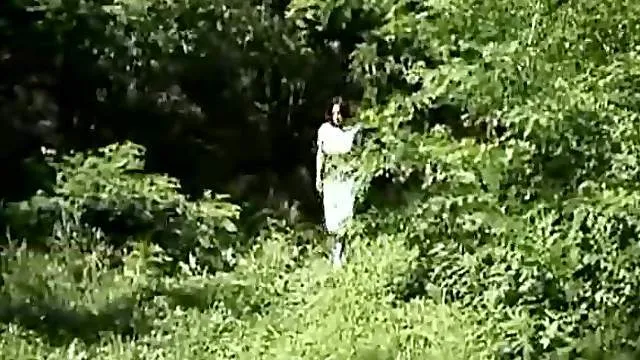 Doing a striptease in the middle of the woods