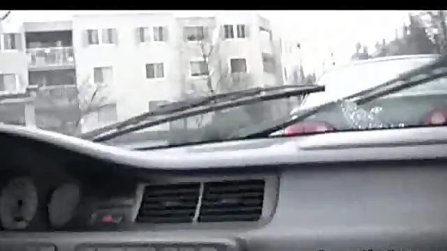 Sucking cock in the car and in the woods