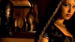 Beautiful indian brunette babe getting naked