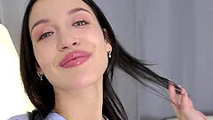 Adorable girlfriend Kristi Fox loves choking during anal sex