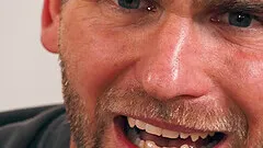 Muscular dude gets his ass and mouth fucked by two horny gay dudes