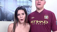 Passionate lovemaking on the bed with sexy amateur Megan Rain